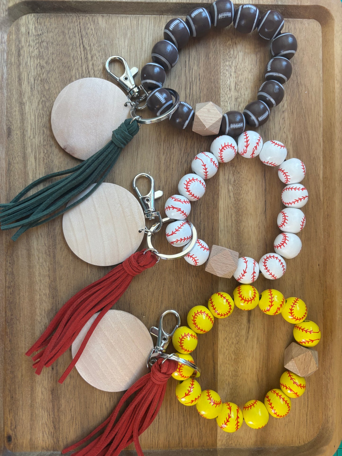 Sports Theme Wristlet