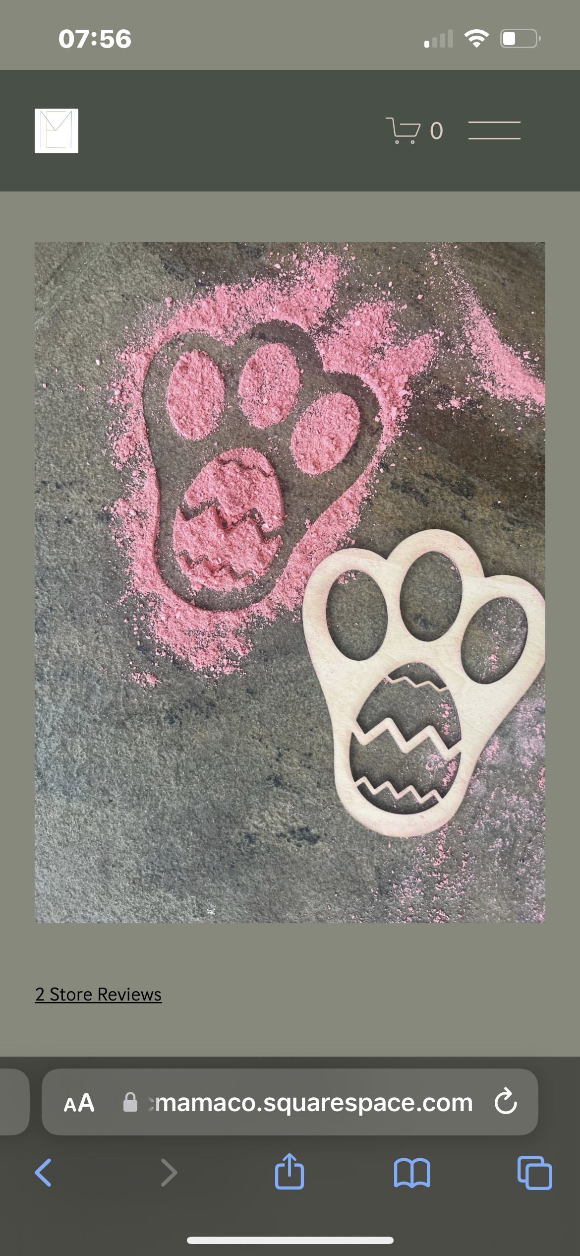 Bunny feet stencil
