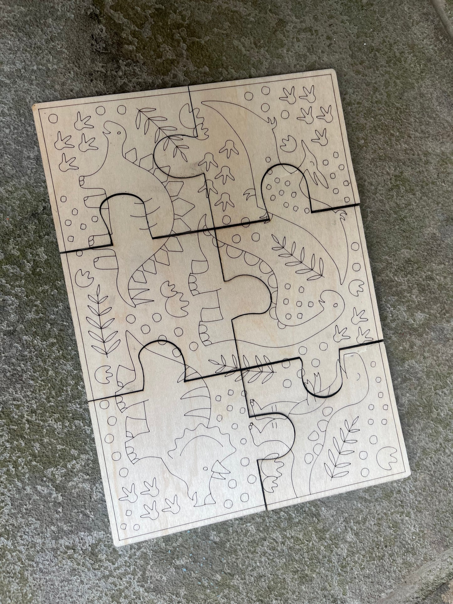 Color Me Dino Puzzle