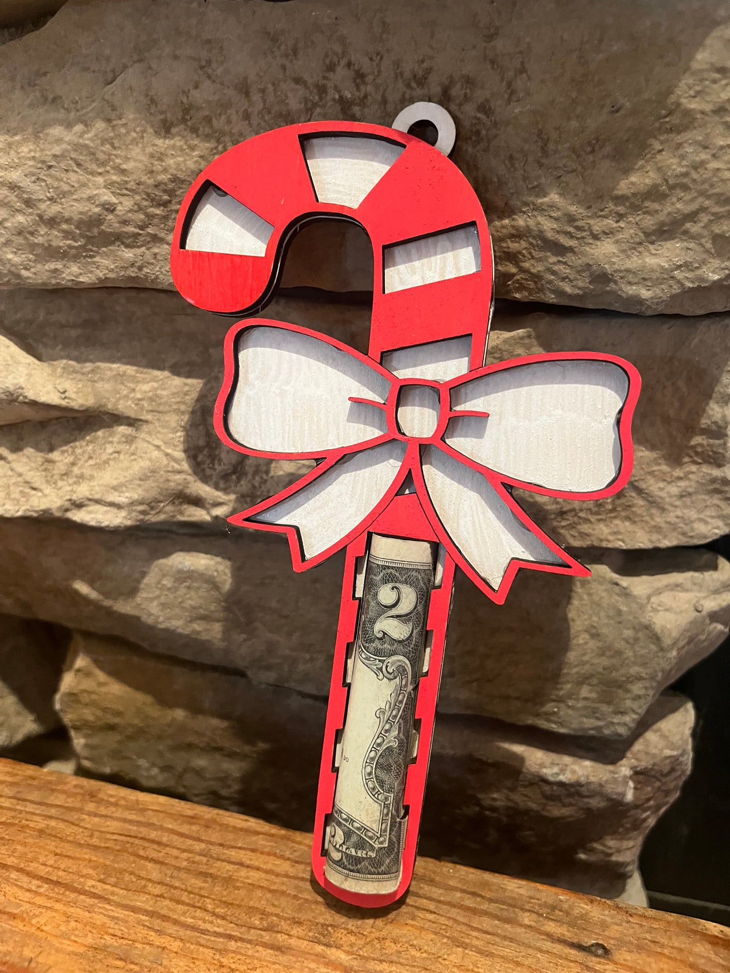 Candy Cane Money Holder