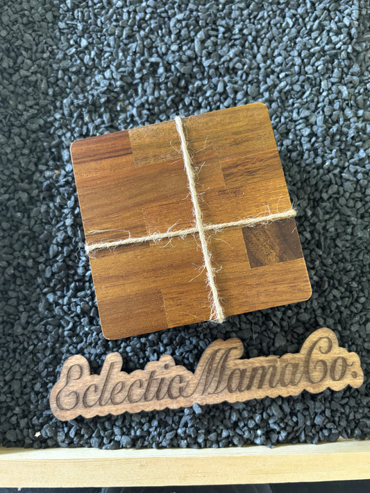 Wood Coaster 4Pc set